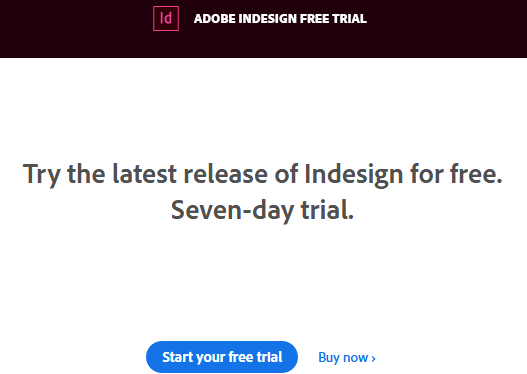 indesign free trial cancel
